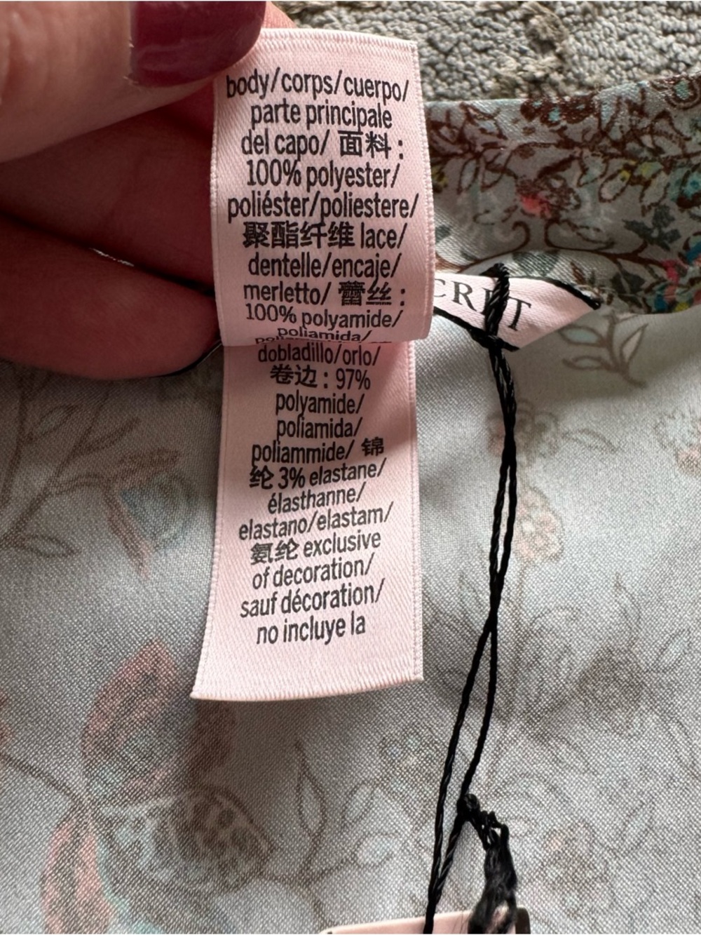 Victoria’s Secret Dream Angels Satin Floral Kimono Robe M/L NWT - Picture 12 of 12